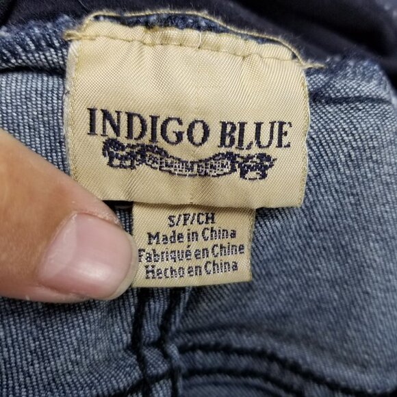 Indigo Blue Jeans Womens Small Stretch Dark Wash Maternity Skinny - Picture 7 of 10